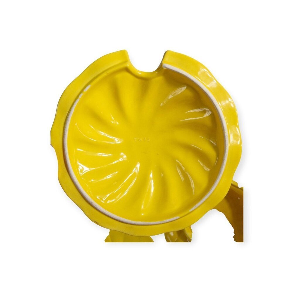 Vintage Sunshine Yellow Ceramic Tureen Set With Lid Matching Plate & Serving Spo - Picture 14 of 16